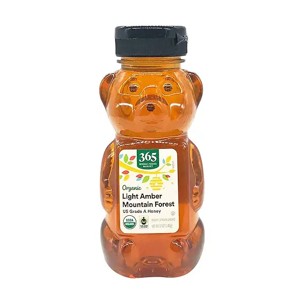Organic Light Amber Mountain Forest Honey, 12 oz 1