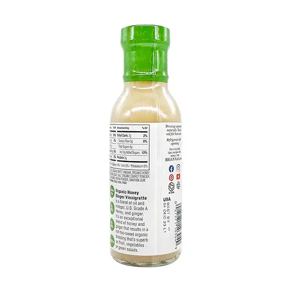 Organic Honey Ginger Vinaigrette Dressing, 10 fl oz 6