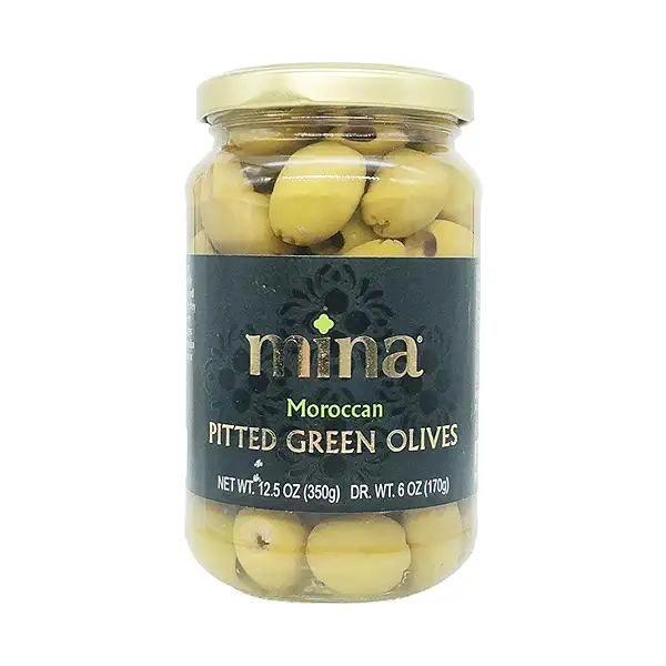 Moroccan Green Pitted Olives, 12.5 oz 1