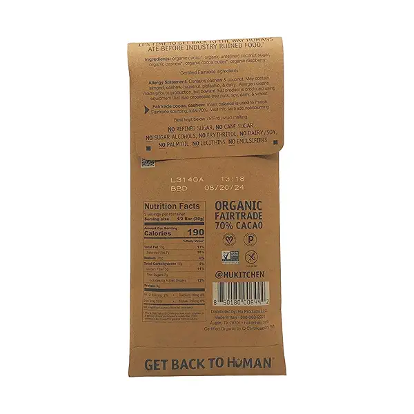 Cashew Butter Raspberry Jelly Dark Chocolate Bar, 2.1 oz 2