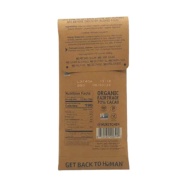Cashew Butter Raspberry Jelly Dark Chocolate Bar, 2.1 oz 3