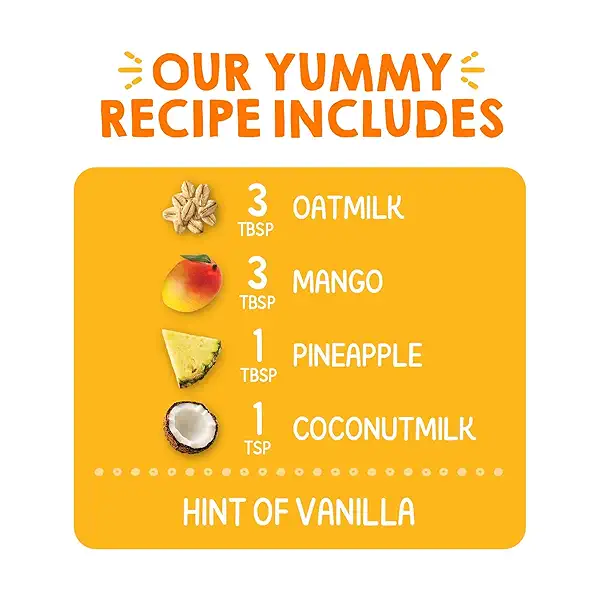 Organics Oatmilk Pudding, Dairy-Free, Stage 4 Toddler Snack, Oatmilk, Mangos, Pineapples & Coconutmilk, 4 oz. Pouch 5