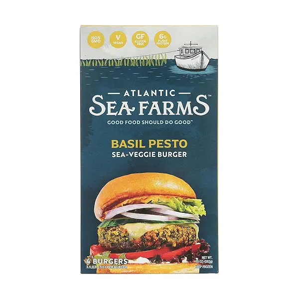 BASIL PESTO SEA-VEGGIE BURGER 1