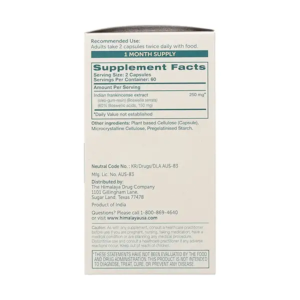 BOSWELLIA 120CT – CA WHOLE FOODS MARKET EXCLUSIVE 10