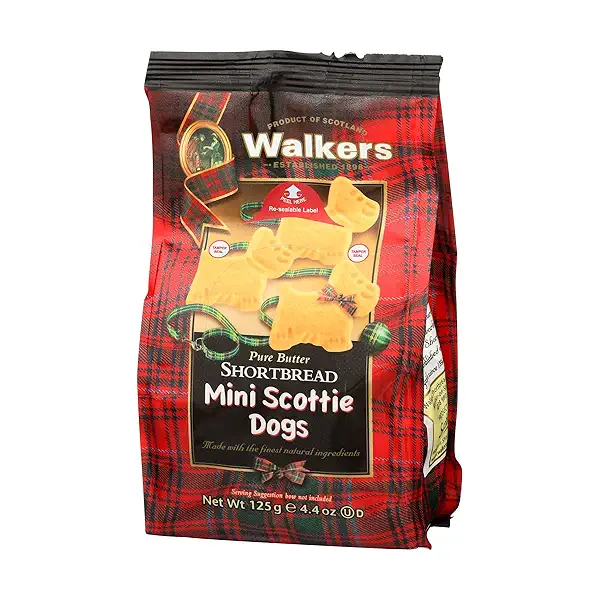 PURE BUTTER SHORTBREAD COOKIES MINI SCOTTIE DOGS BAG 6
