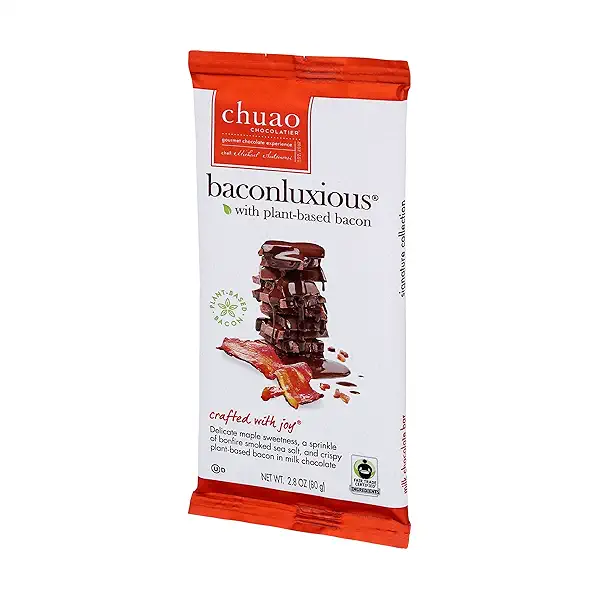 MILK CHOCOLATE PLANT BASED BACONLUXIOUS BAR, 2.8 oz 5