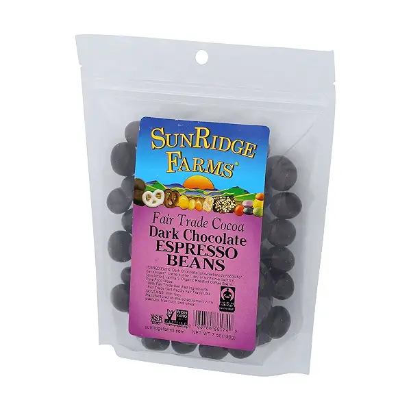 DARK CHOCOLATE ESPRESSO BEANS FT CANDY, ESPRESSO BEAN CENTER WITH DARK CHOCOLATE, 7 oz 3