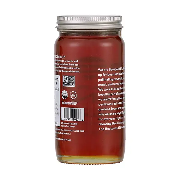 Brazilian Raw Organic Honey, 12 oz 3