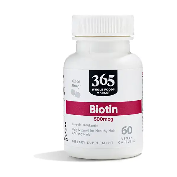 Biotin Vegetarian Capsules, 500 mcg, 60 vegan capsules 1