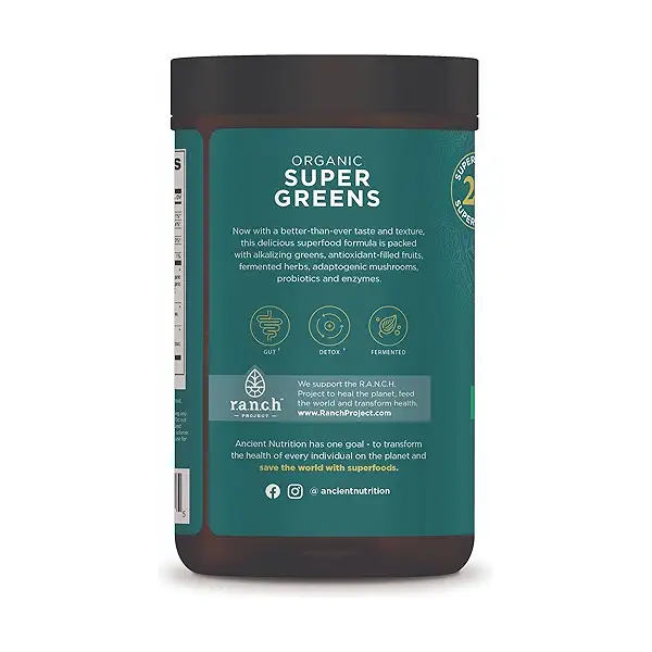 Organic Super Greens Berry - 25srv, 6.7 oz 2