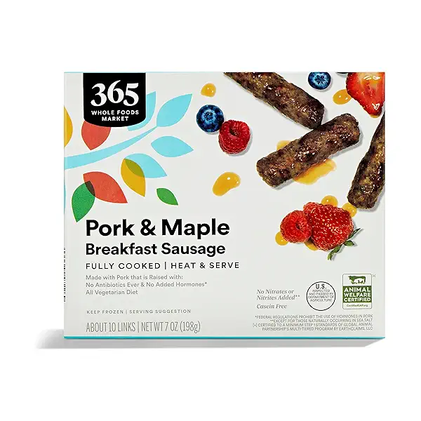 Frozen Breakfast Sausage, Pork & Maple 1