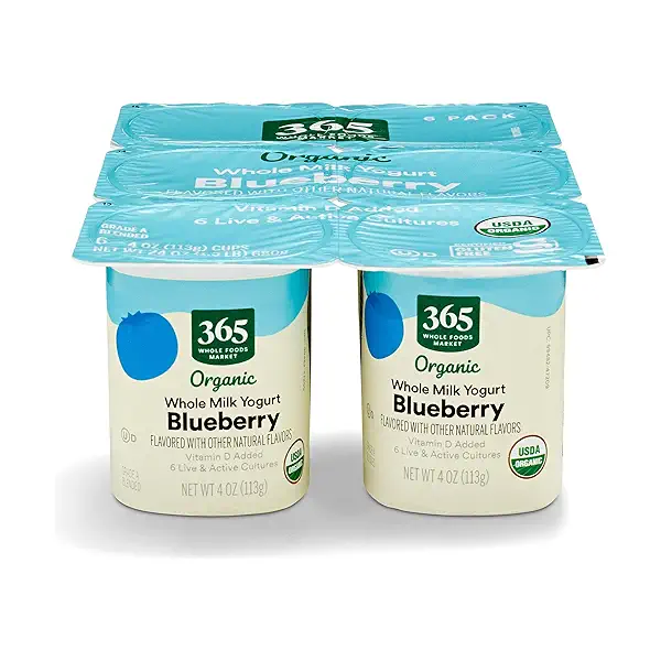 Organic Yogurt Whole Milk - Blueberry (6 - 4 Ounce Cups), 24 oz 2