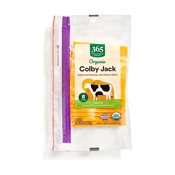 Organic Sliced Colby Jack Cheese, 6 oz 1