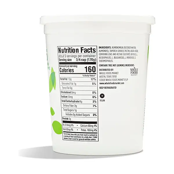 Non-Dairy Almondmilk Yogurt, Unsweetened Plain, 32 oz 2