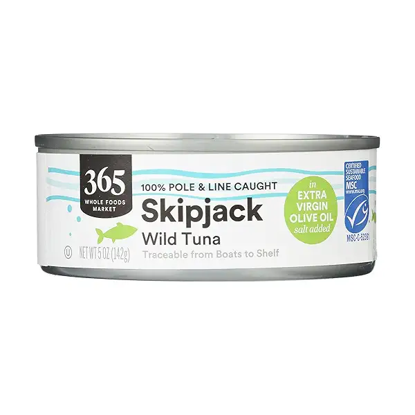 Skipjack Tuna in Extra Virgin Olive Oil Salt Added, 1 count 1
