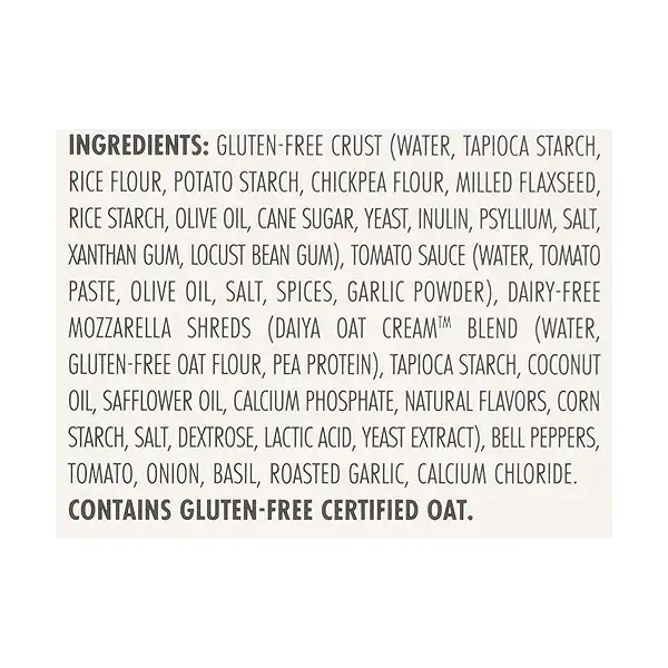 Dairy Free Fire-Roasted Vegetable Gluten Free Vegan Pizza, 17.4 oz 4