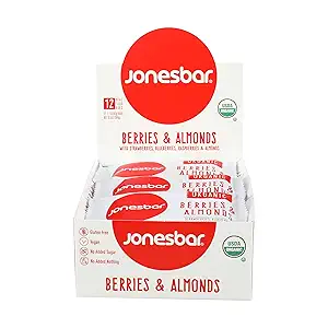 Organic Berries & Almonds Energy Bar 12 Count