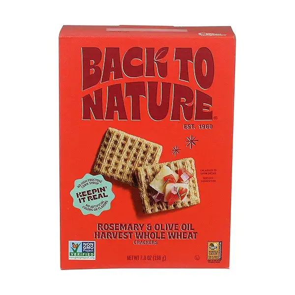 Rosemary & Olive Oil Harvest Whole Wheat Crackers, 7 oz 2