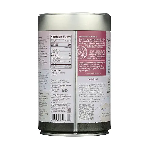 SPIRULINA POWDER ORG, 12 oz 7
