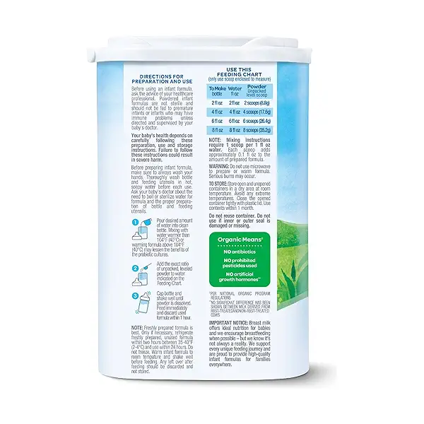 Organics Stage 2 Organic Infant Formula with Probiotic & Prebiotic Blend, 22.9 OZ Container UNIT 3