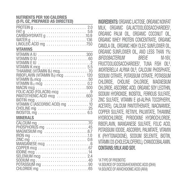 Organics Stage 1 Organic Infant Formula with Probiotic & Prebiotic Blend, 22.9 OZ Container UNIT 6