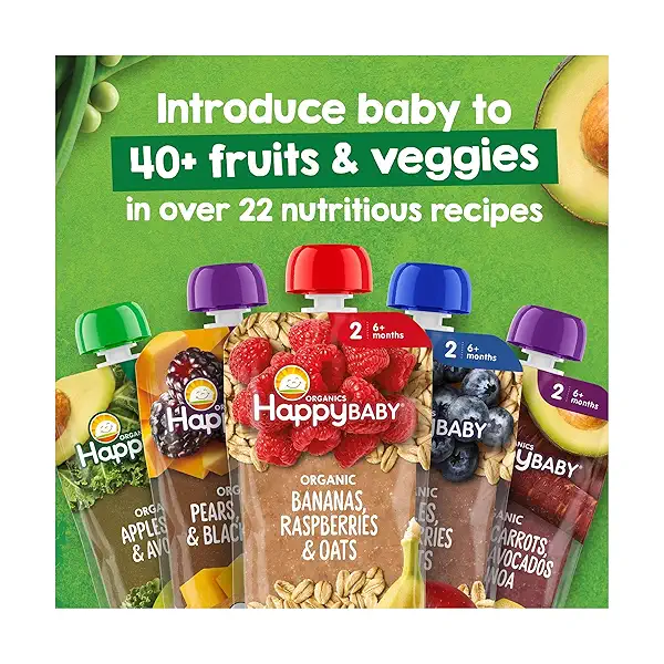 Organics Clearly Crafted Stage 2 Bananas, Raspberries & Oats Pouch 4oz UNIT 8