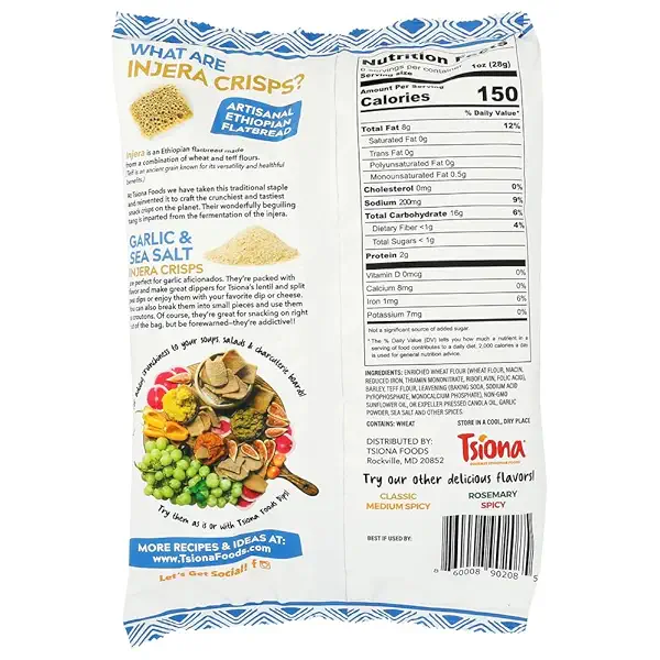 Garlic and Sea Salt Injera Crisps 2