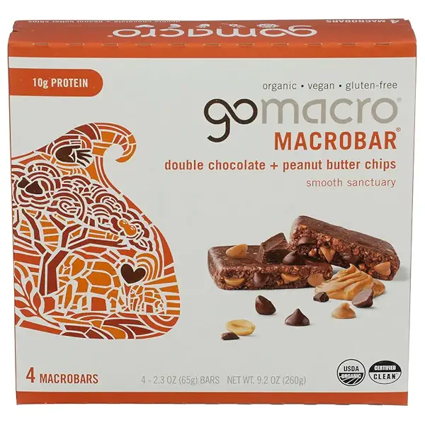 Organic Double Chocolate Peanut Butter Chip Bar 4 Count, 2.3 OZ 1