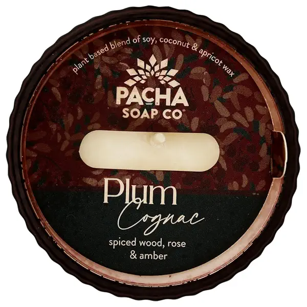 Plum Cognac Mercury Glass Candle, 4 OZ 1