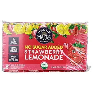 Organic No Sugar Added Strawberry Lemonade 8pk, 54 FZ