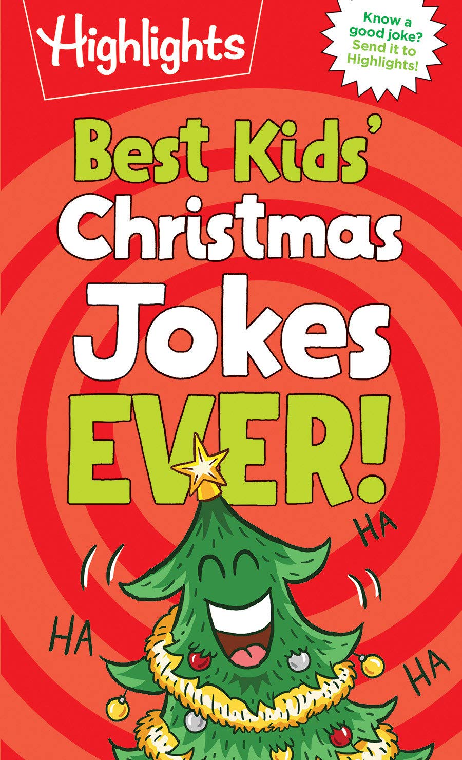 book cove of children's joke book Best Kids' Christmas Jokes Ever! by Highlights for Children