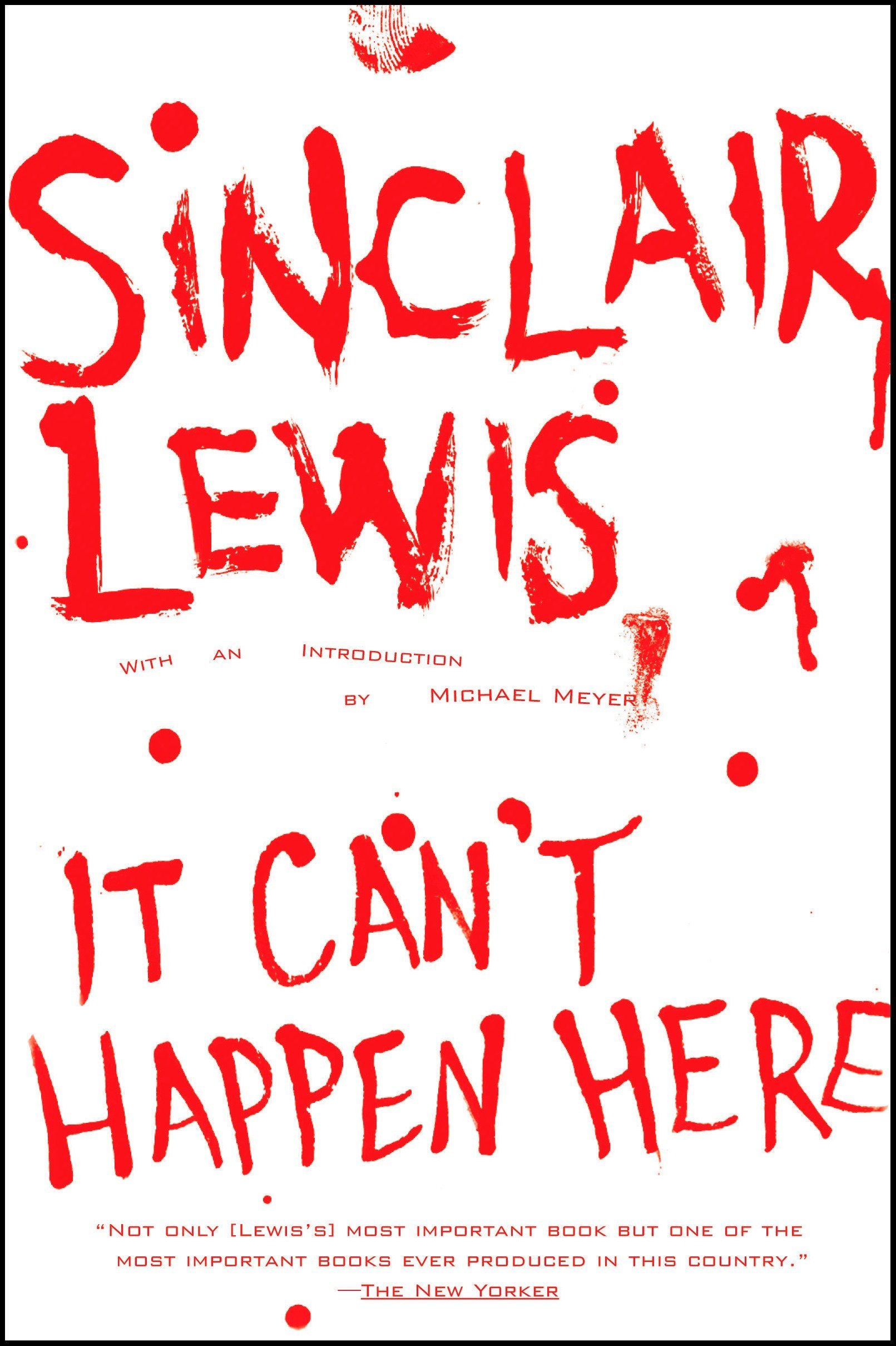 It Can't Happen Here Book Cover