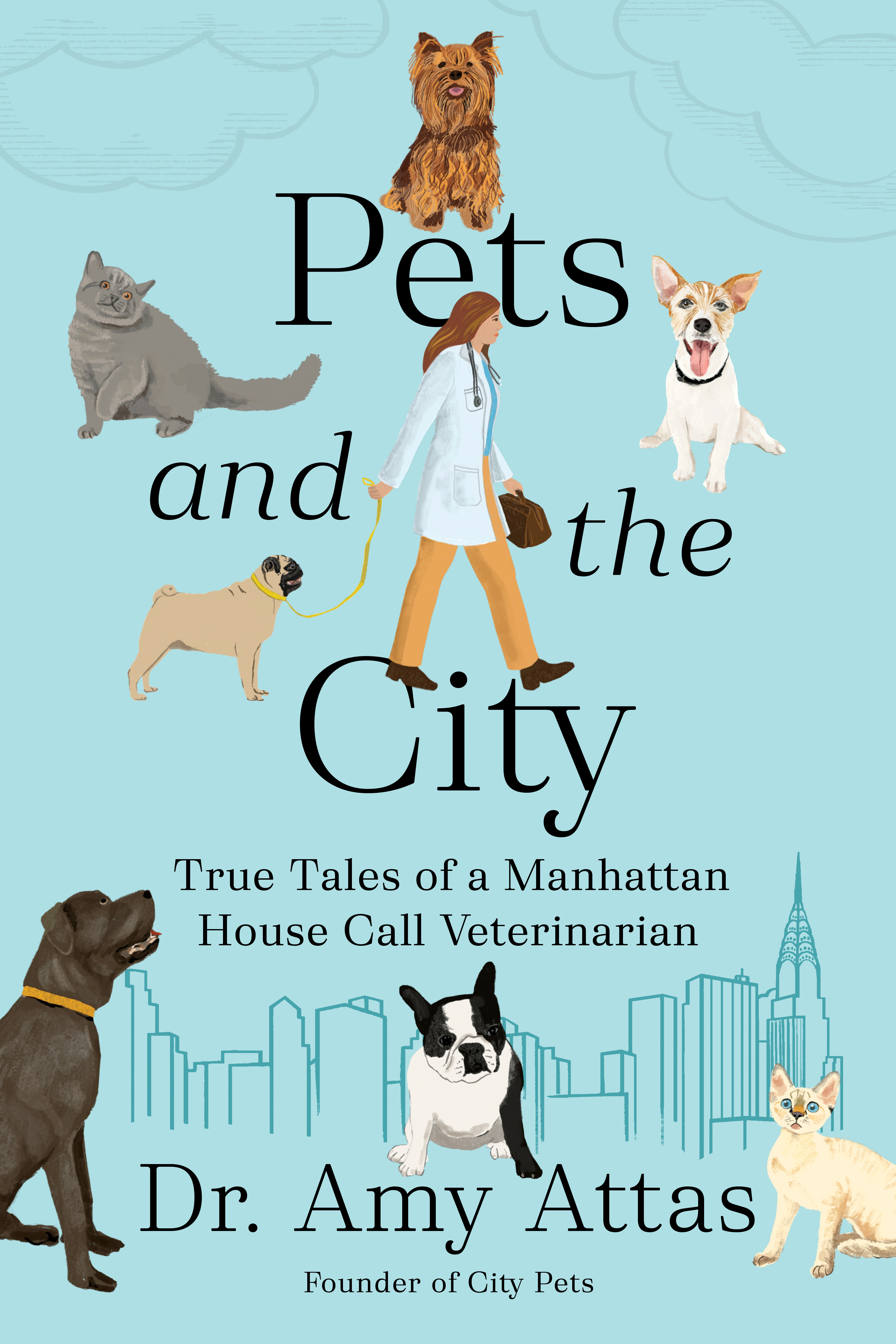 book cover of memoir Pets and the City by Amy Attas