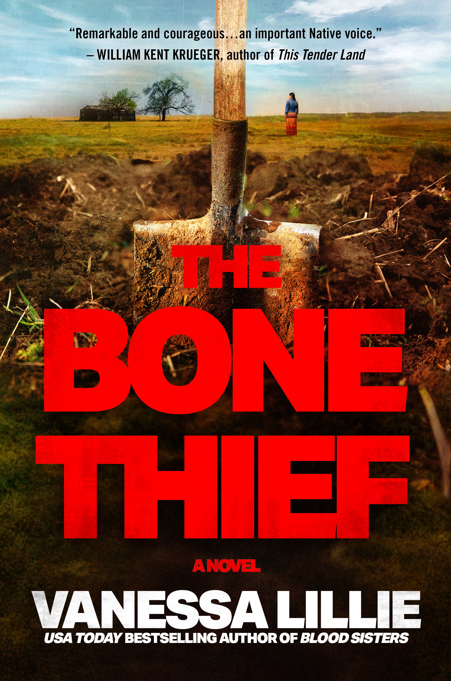 book cover of suspense novel The Bone Thief by Vanessa Lillie