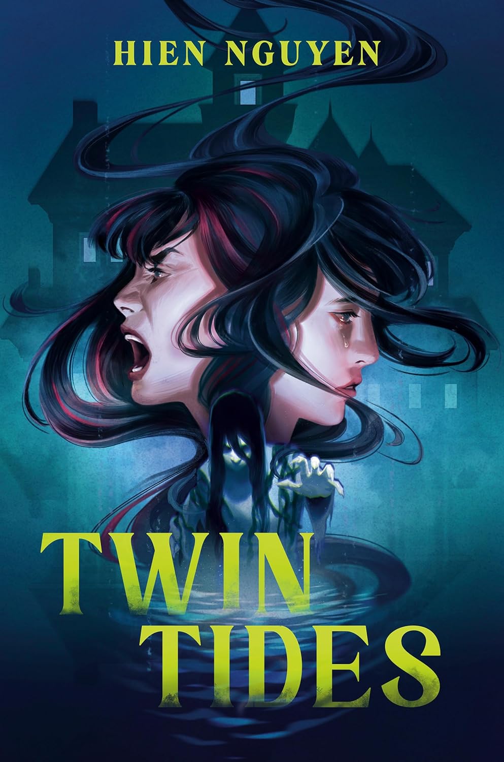 book cover of young adult horror novel Twin Tides by Hien Nguyen