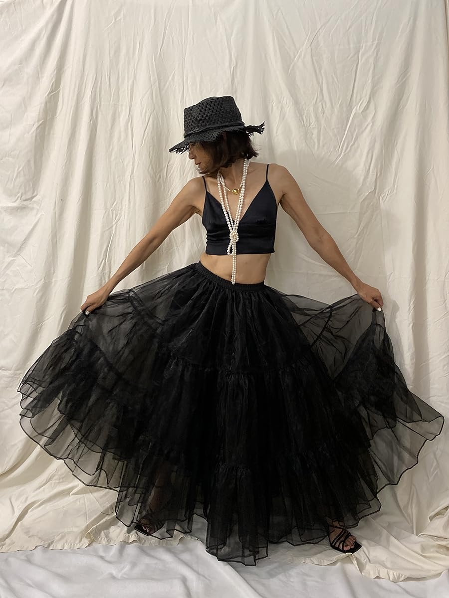 tulle black skirts