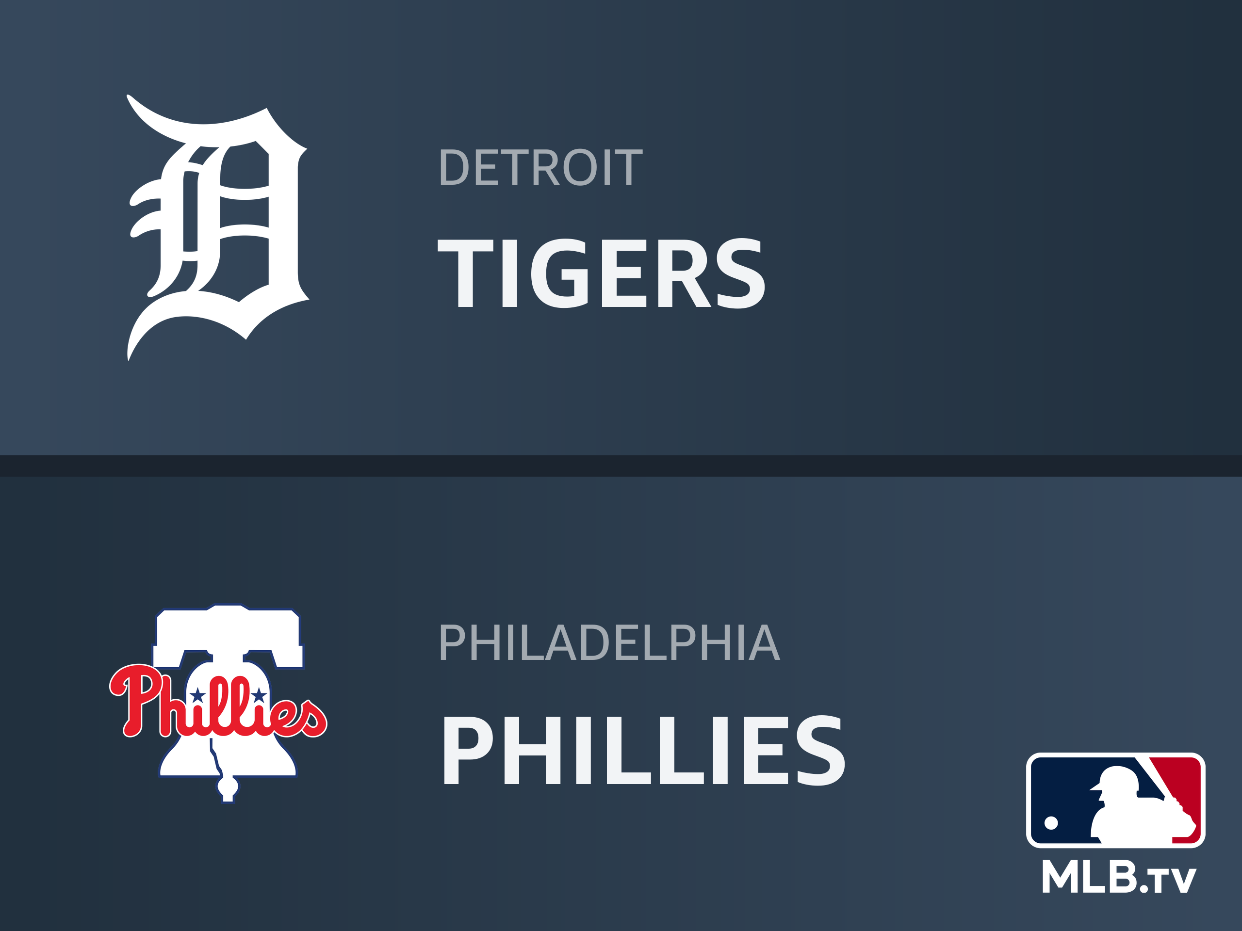 Prime Video Detroit Tigers at Philadelphia Phillies