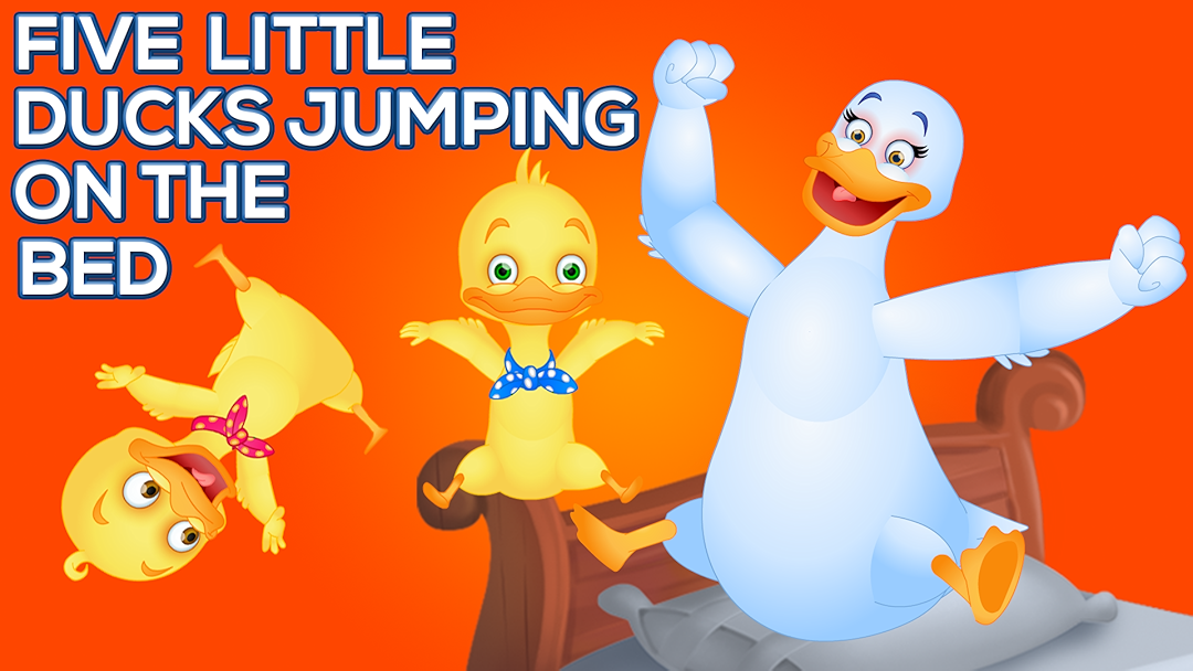 Five Little Ducks Jumping On The Bed