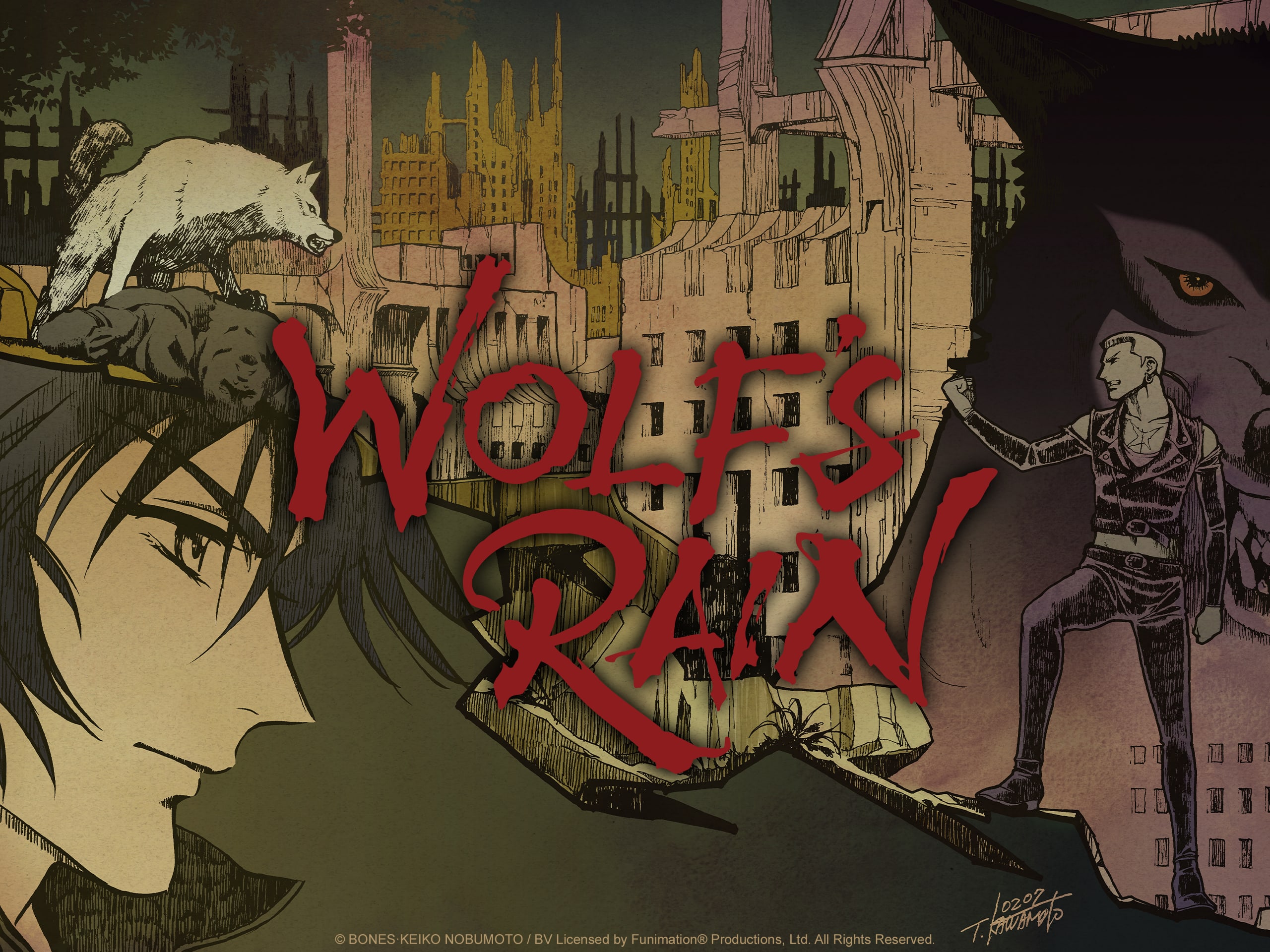 【WOLF'S RAIN】設定資料集　未開封 WOLF'S RAIN SEEKING “RAKUEN” Toshihiro Kawamoto Art Works