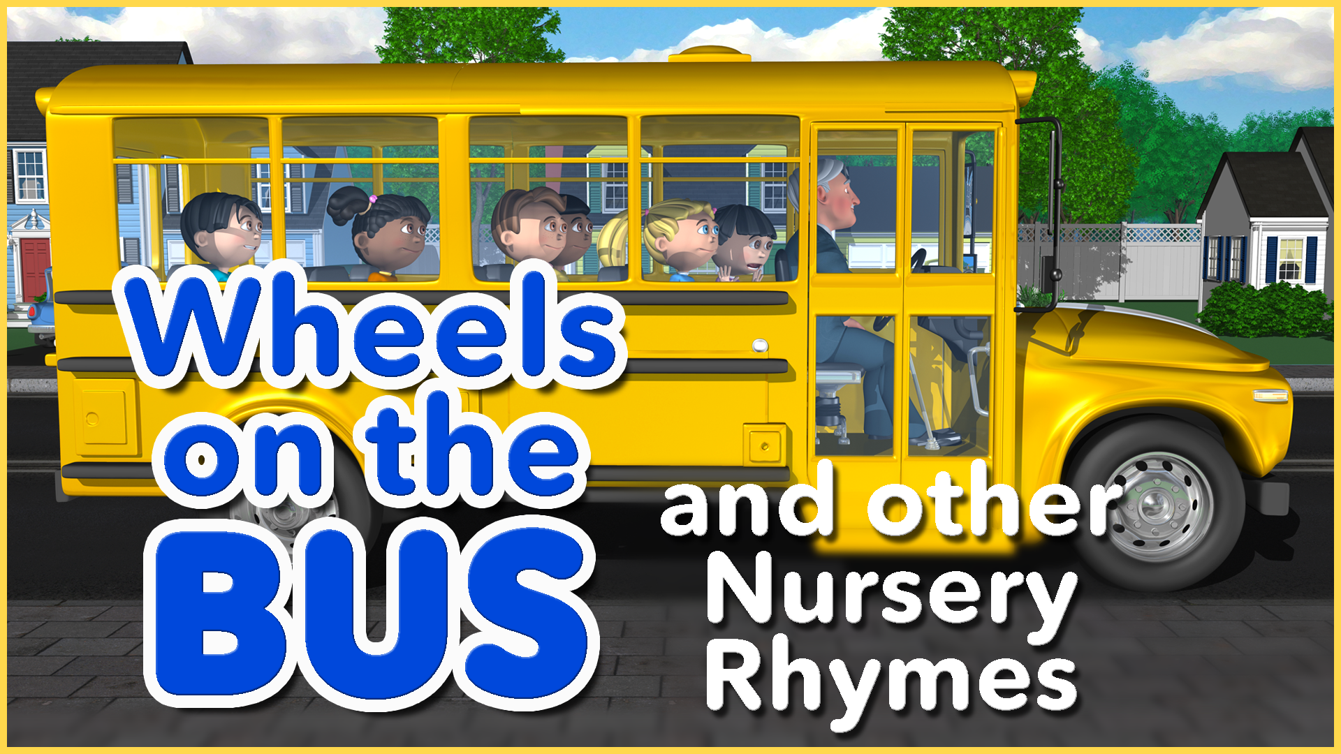 Watch Wheels On The Bus Go Round And Round Nursery Rhymes for Kids