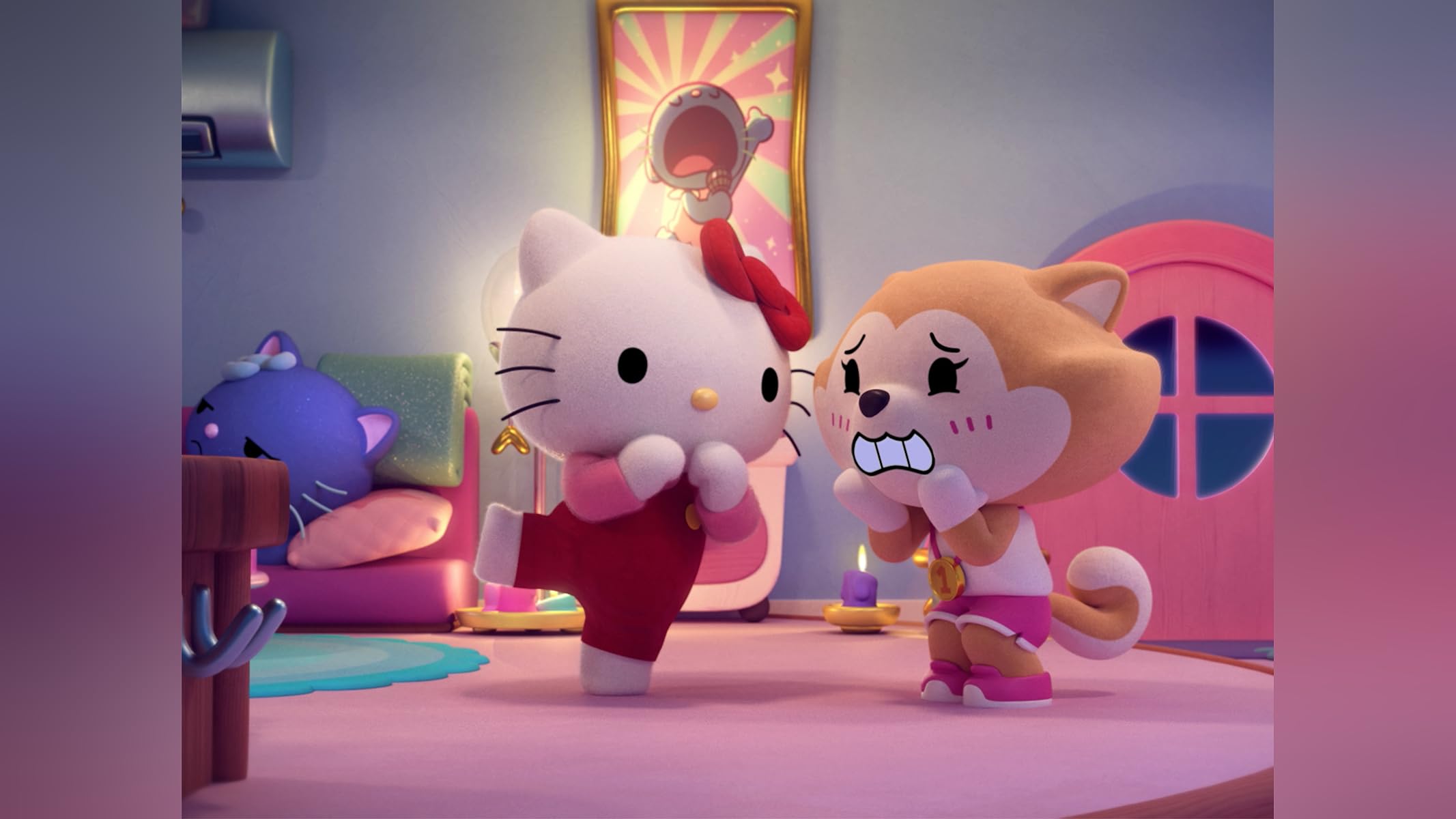 Hello kitty1シーズンだけ登場したオリジナルの美しいイノシシの Hello Kitty's Animation Theater - Puss in Boots (Original