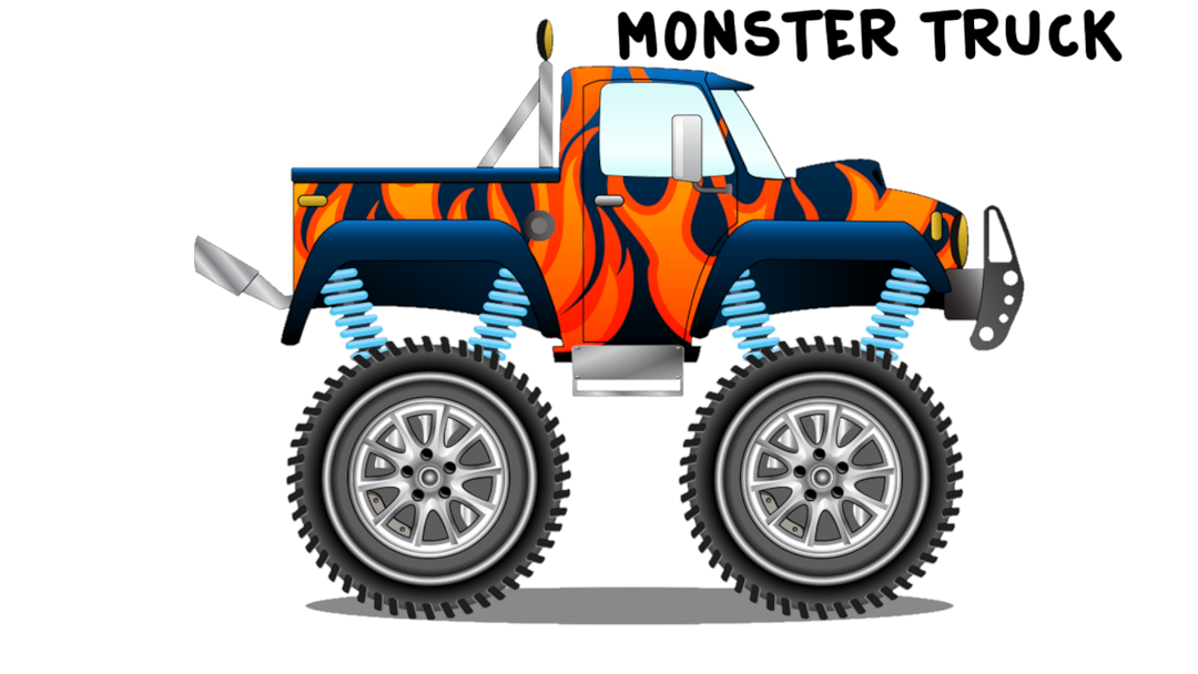Monster Truck Video For Kids - Build a Vehicle Video
