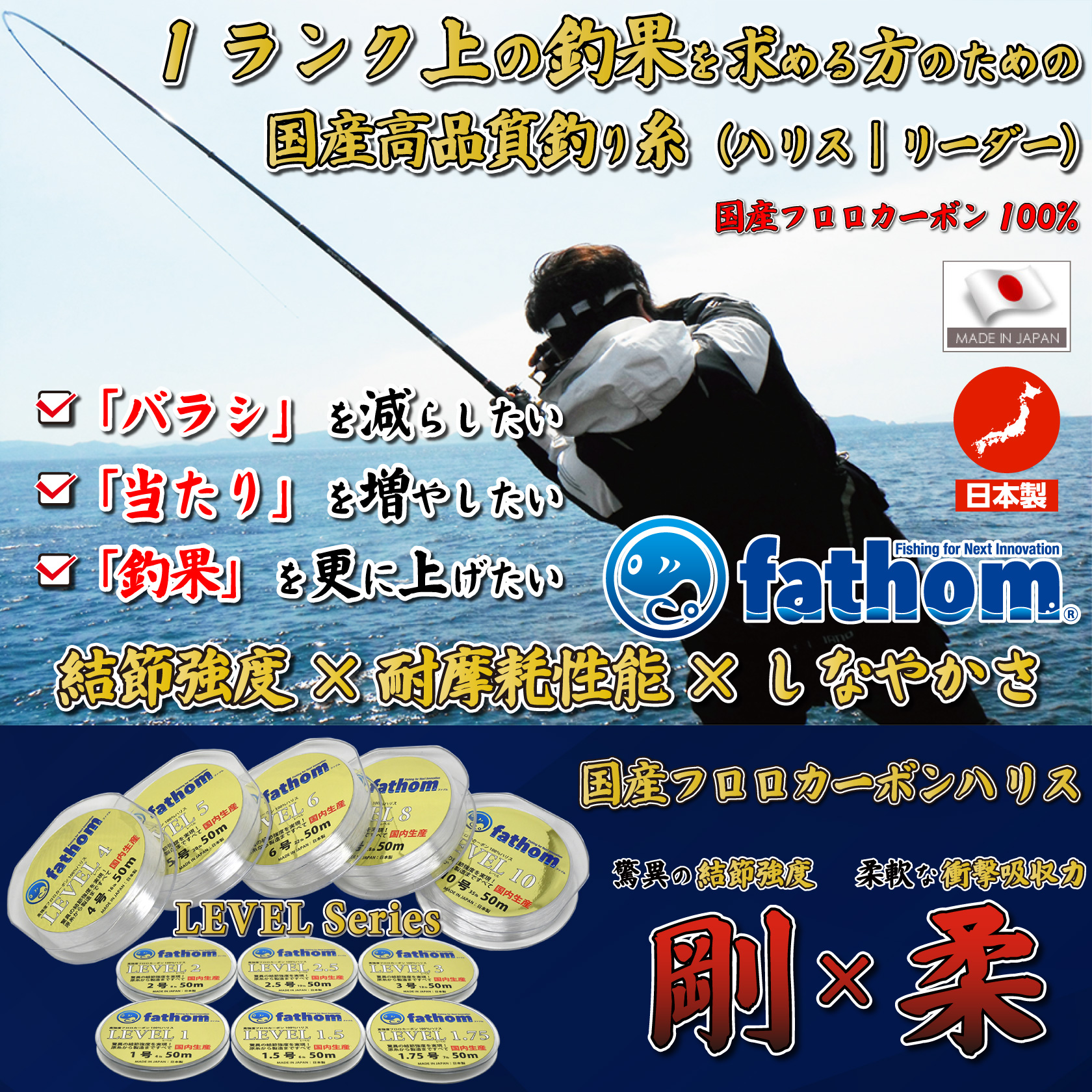 ファゾム　エクストリーム　ハリス　2.25号　セット fathom 製品一覧 | Fishing fathom（ファゾム）