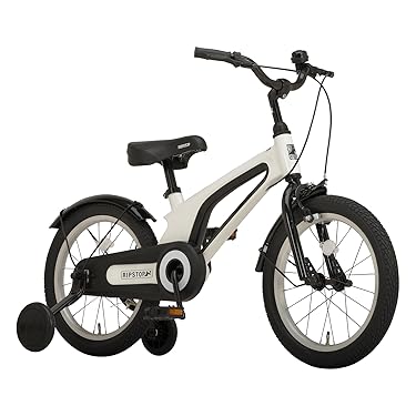 連休セールRipstop 子供用自転車 16インチ ホワイト/ブラック 連休セールRipstop 子供用自転車 16インチ ホワイト/ブラック