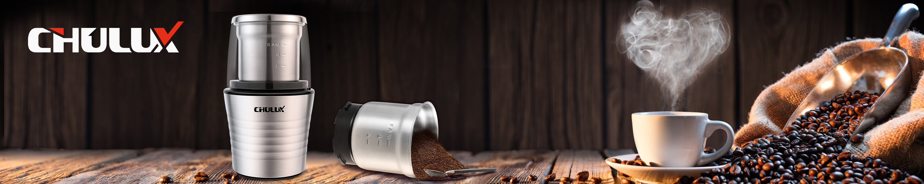 Amazon.co.jp CHULUX 電動コーヒーミル