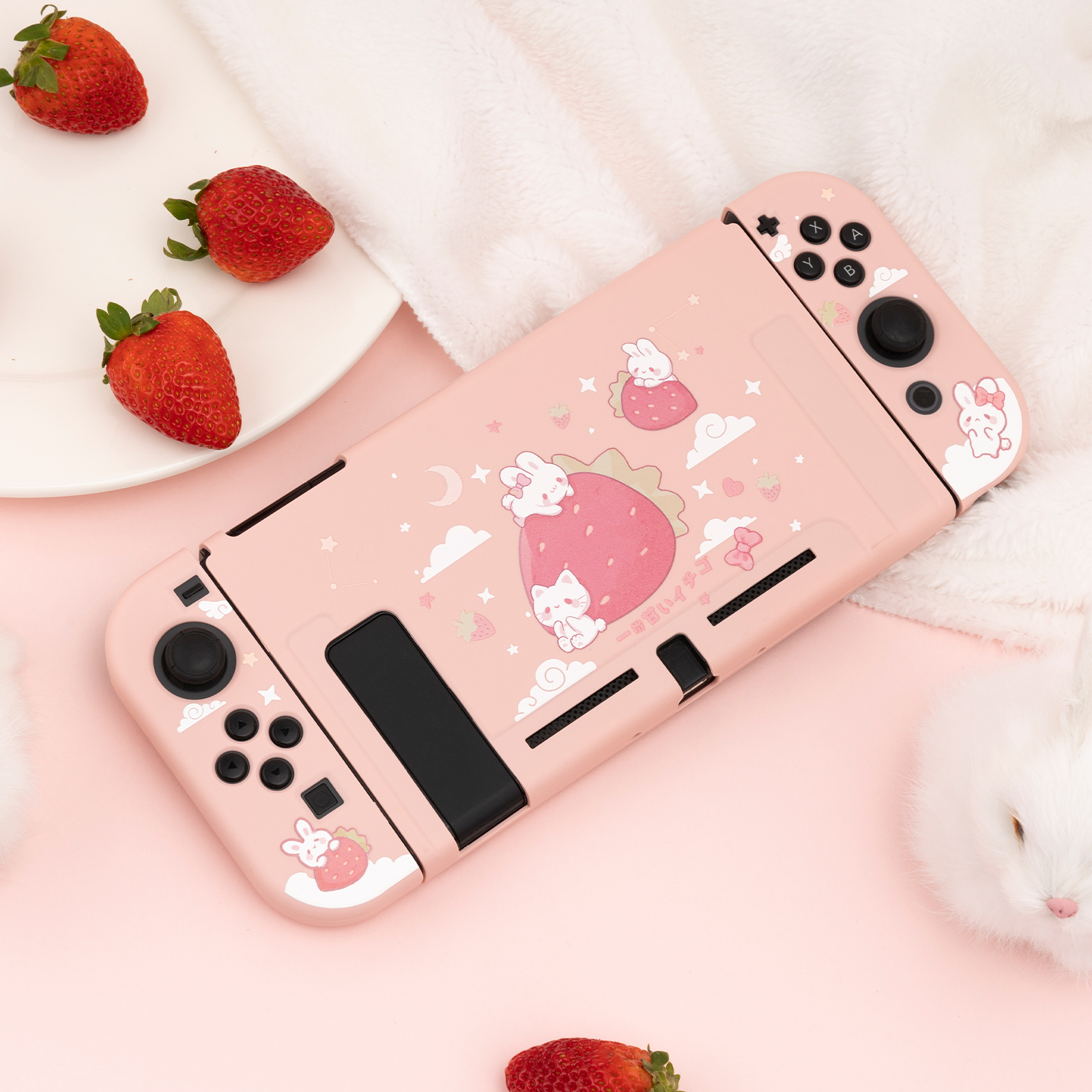Nintendo Switch - いちご Amazon.co.jp: GeekShare SwitchOLEDカバー switch oled対応