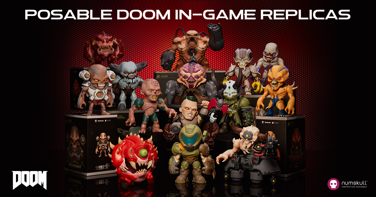 doom eternal ソフビフィギュア Amazon.com: Numskull Zombie Doom Eternal in-Game Collectible