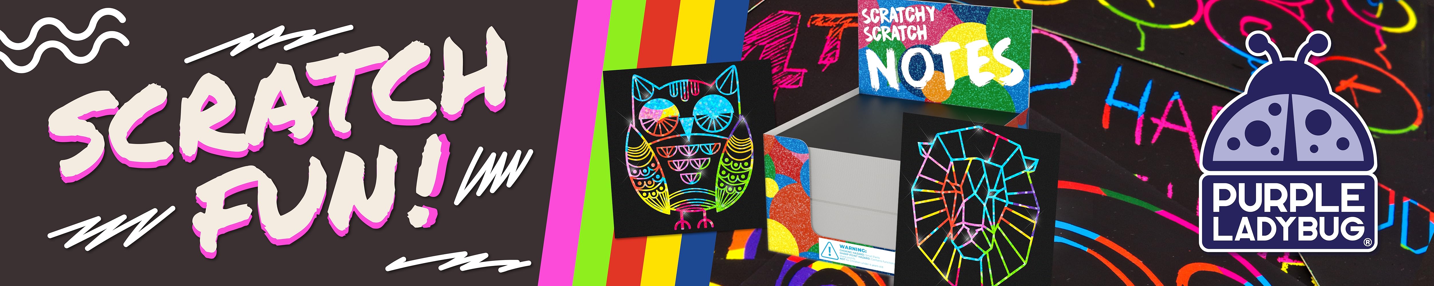 Purple Ladybug Scratchy Scratch Paper