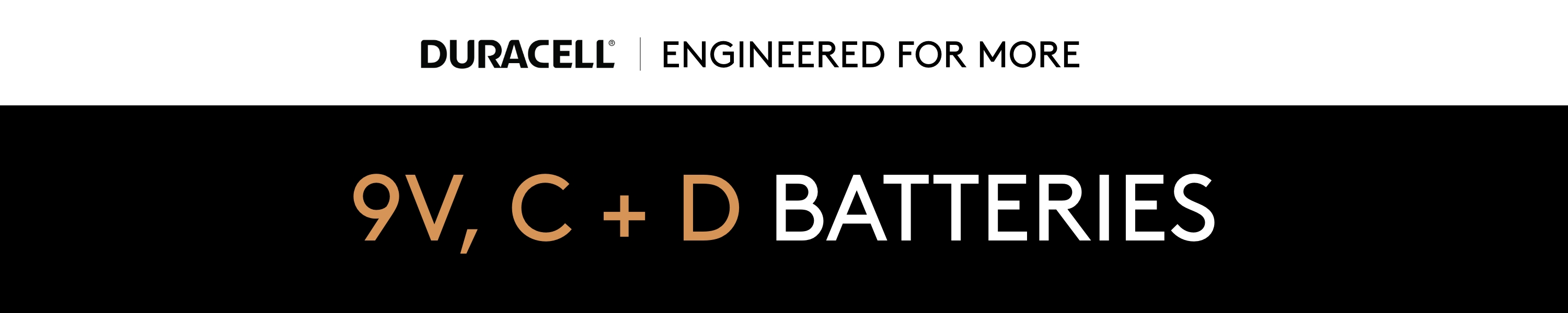 Duracell 9V, C + D Batteries