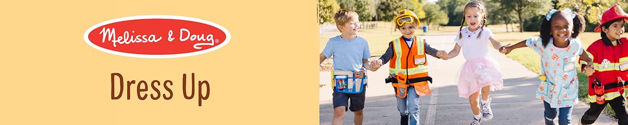 A trunk full of dress-up clothes, including a pirate, princess, and superhero